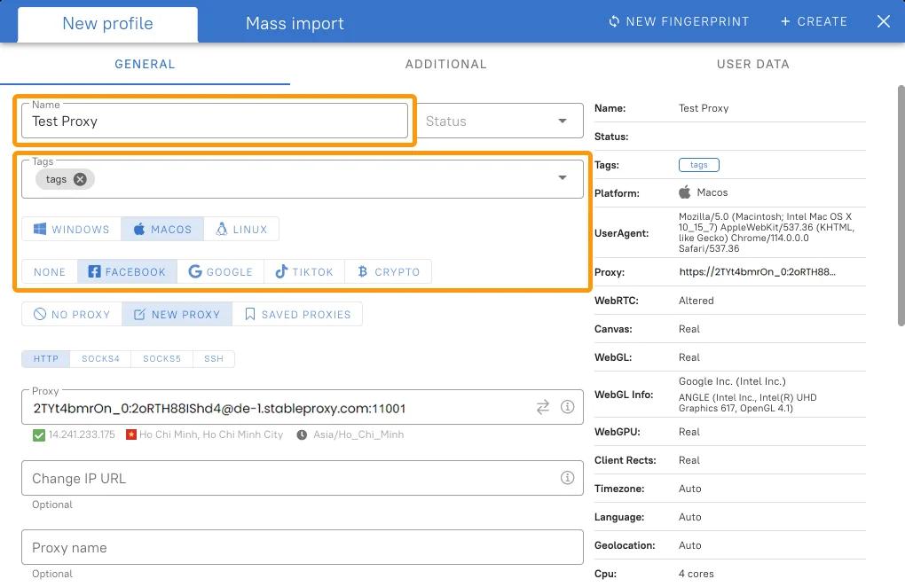 Setting up a proxy in Dolphin Anty - An anonymous browser