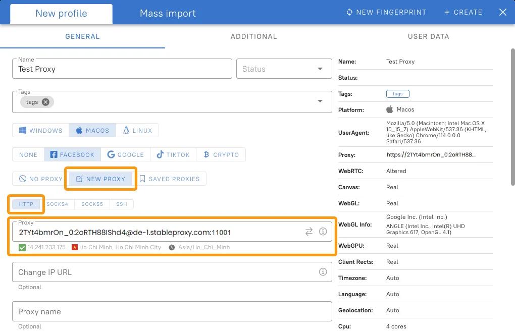 Setting up a proxy in Dolphin Anty - An anonymous browser