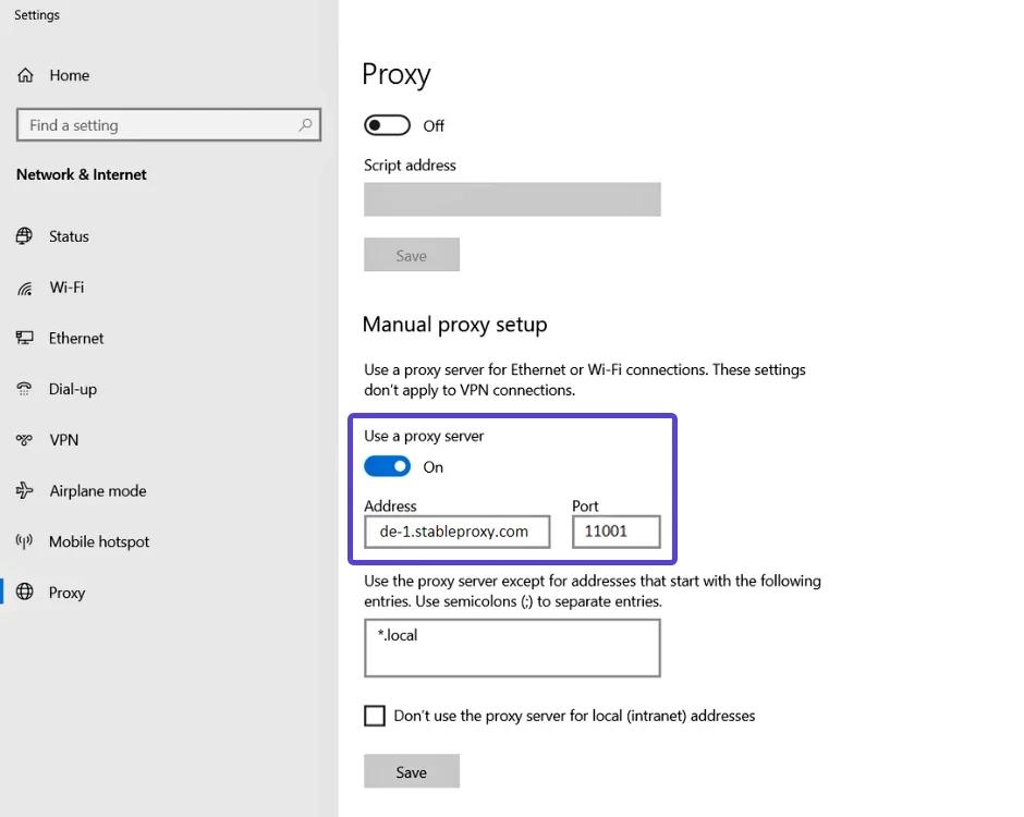 Настройка и конфигурация прокси в Google Chrome - StableProxy