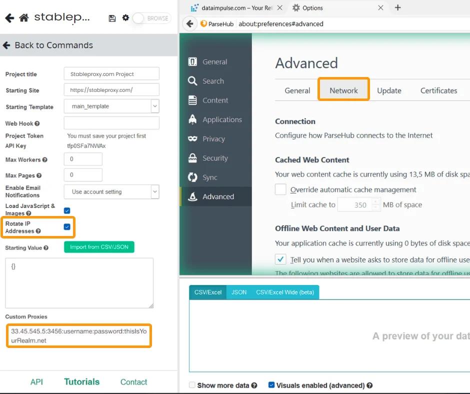 Jak skonfigurować proxy w ParseHub - Przewodnik krok po kroku