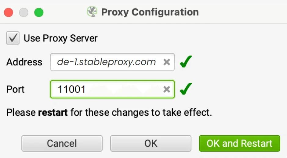 Jak dodać serwery proxy Stableproxy Screaming Frog - Instrukcje