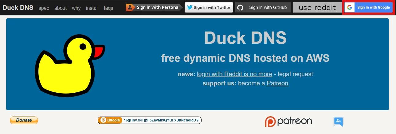 Duck DNS do uwierzytelniania - Instrukcje użytkowania